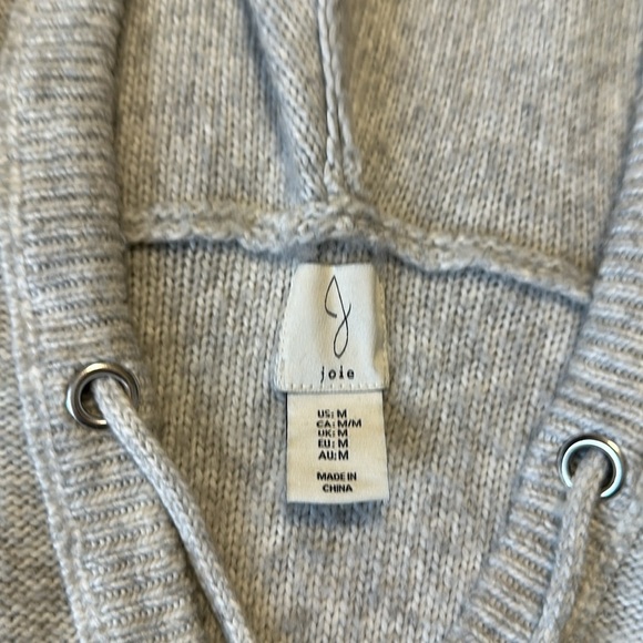 Joie Gray  Hooded Sweater Medium - Picture 5 of 7